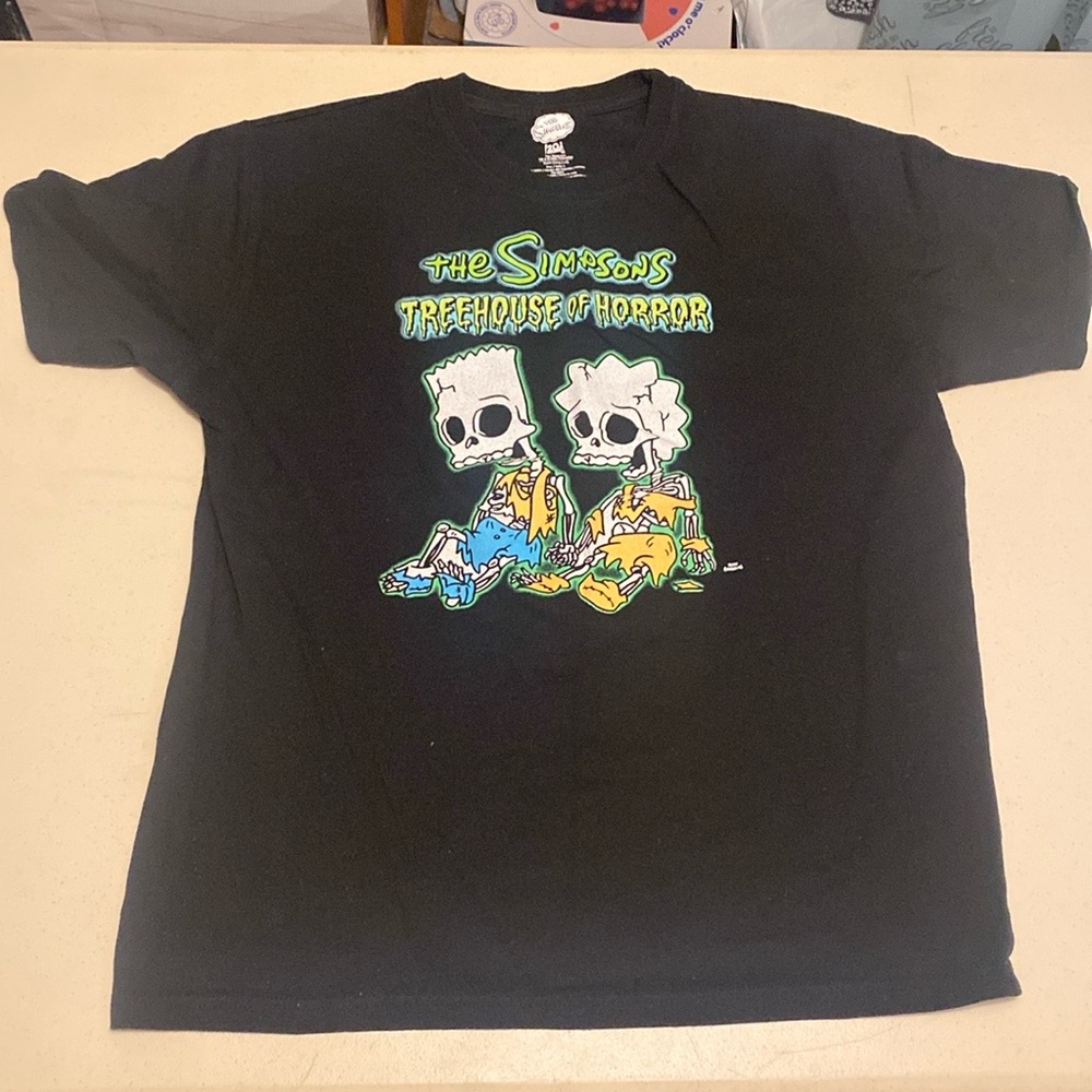 Black Cartoon Graphic Short Sleeve Tee